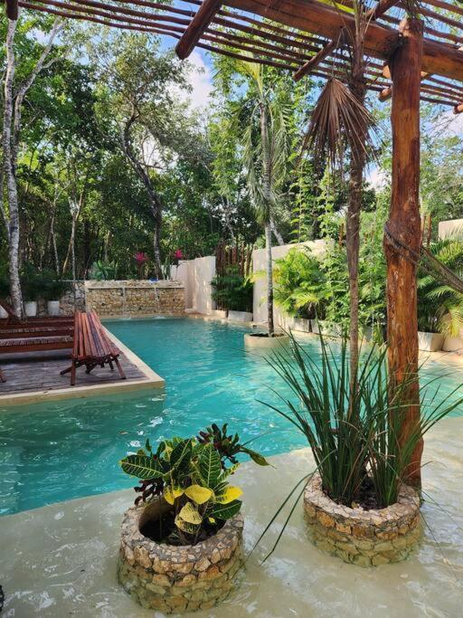 Apartment With Private Pool Tulum Chemuyil ภายนอก รูปภาพ