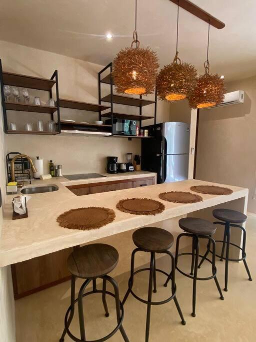 Apartment With Private Pool Tulum Chemuyil ภายนอก รูปภาพ